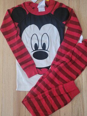 New Hanna Andersson Disney Mickey Mouse PJs Pajamas Long Johns - Size 110 / 5